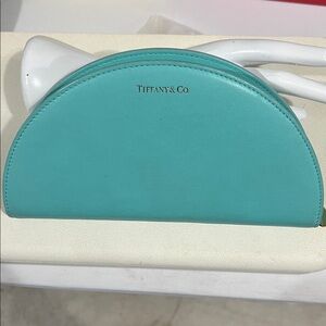 Tiffany & Co. Turquoise Half-Moon Leather clutch